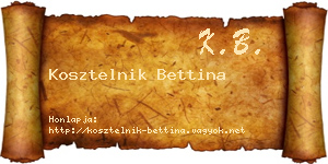 Kosztelnik Bettina névjegykártya