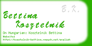 bettina kosztelnik business card